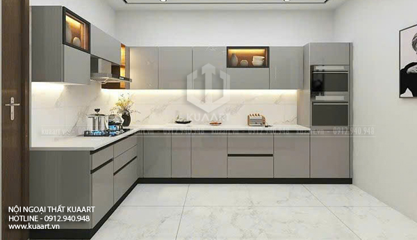 Thiết Kế Thi Công Tủ Bếp Nhựa Nhà Mr Dũng Tại Cao Xanh Quảng Ninh