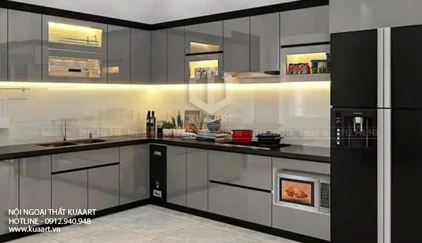 Tủ Bếp Nhựa Sản Xuất Lắp Đặt Hoàn Thiện Tại Hạ Long, Quảng Ninh