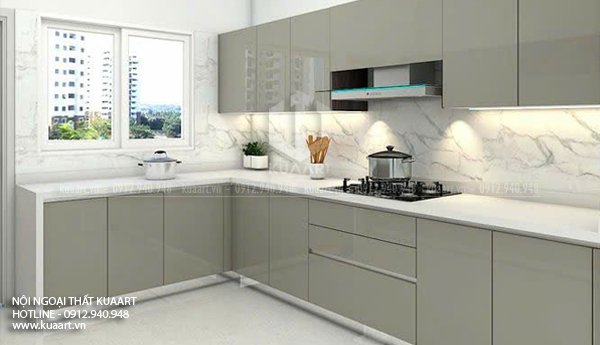 Mẫu Tủ Bếp Nhựa Cao Cấp Hoàn Thiện Uy Tín Tại Hạ Long, Quảng Ninh